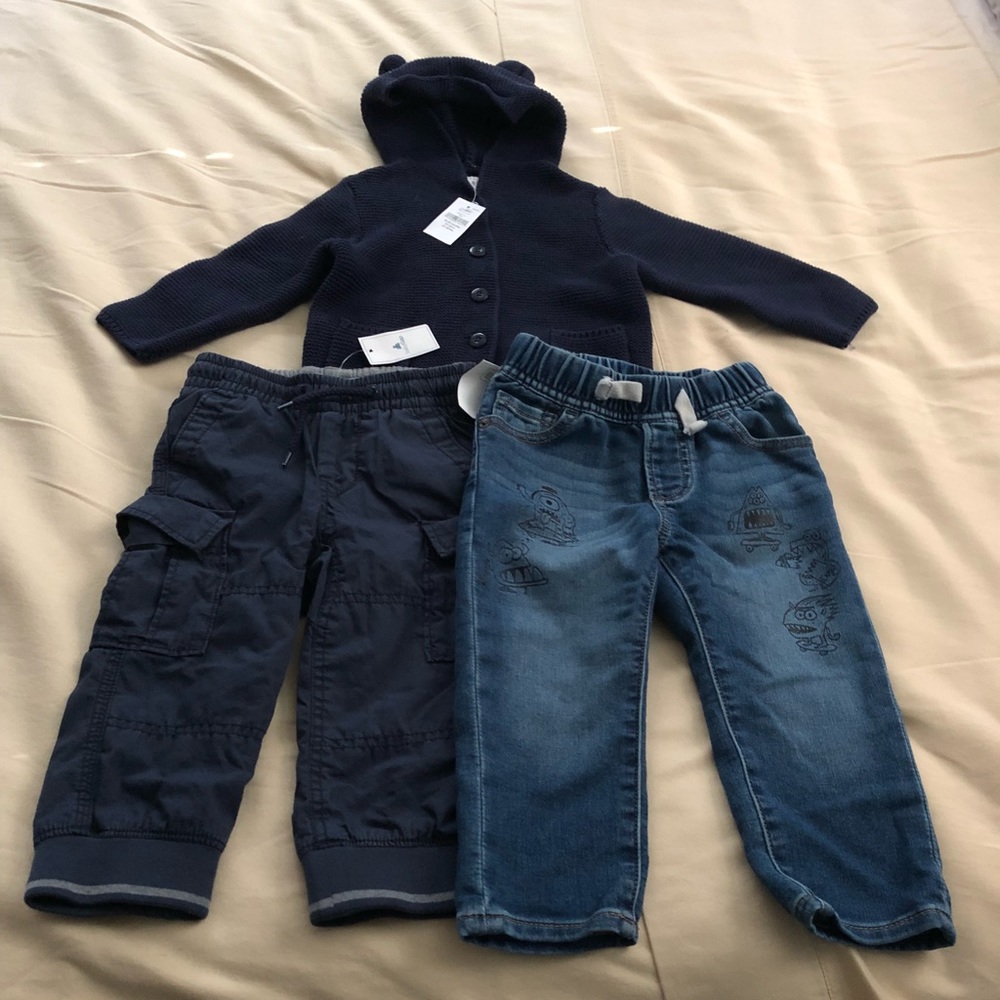 NWT Baby Gap Hoodie and Joggers + NWOT Jeans